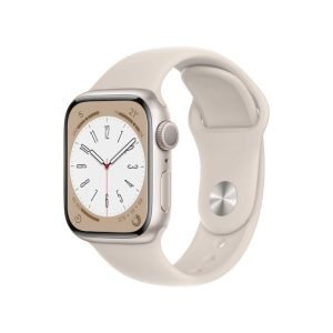 Apple Watch Series 8 GPS + Cellular 45mm Starlight Aluminium Case with Starlight Sport Band