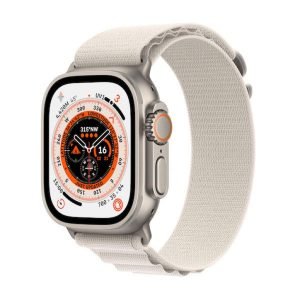 Apple Watch Ultra GPS + Cellular, 49mm Titanium Case with Starlight Alpine Loop