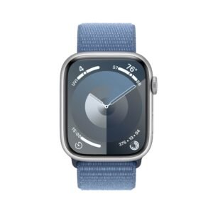 Apple Watch Series 9 GPS + Cellular 41mm Silver Aluminium Case with Winter Blue Sport Loop