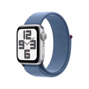 Apple Watch SE GPS + Cellular 40mm Silver Aluminium Case with Winter Blue Sport Loop